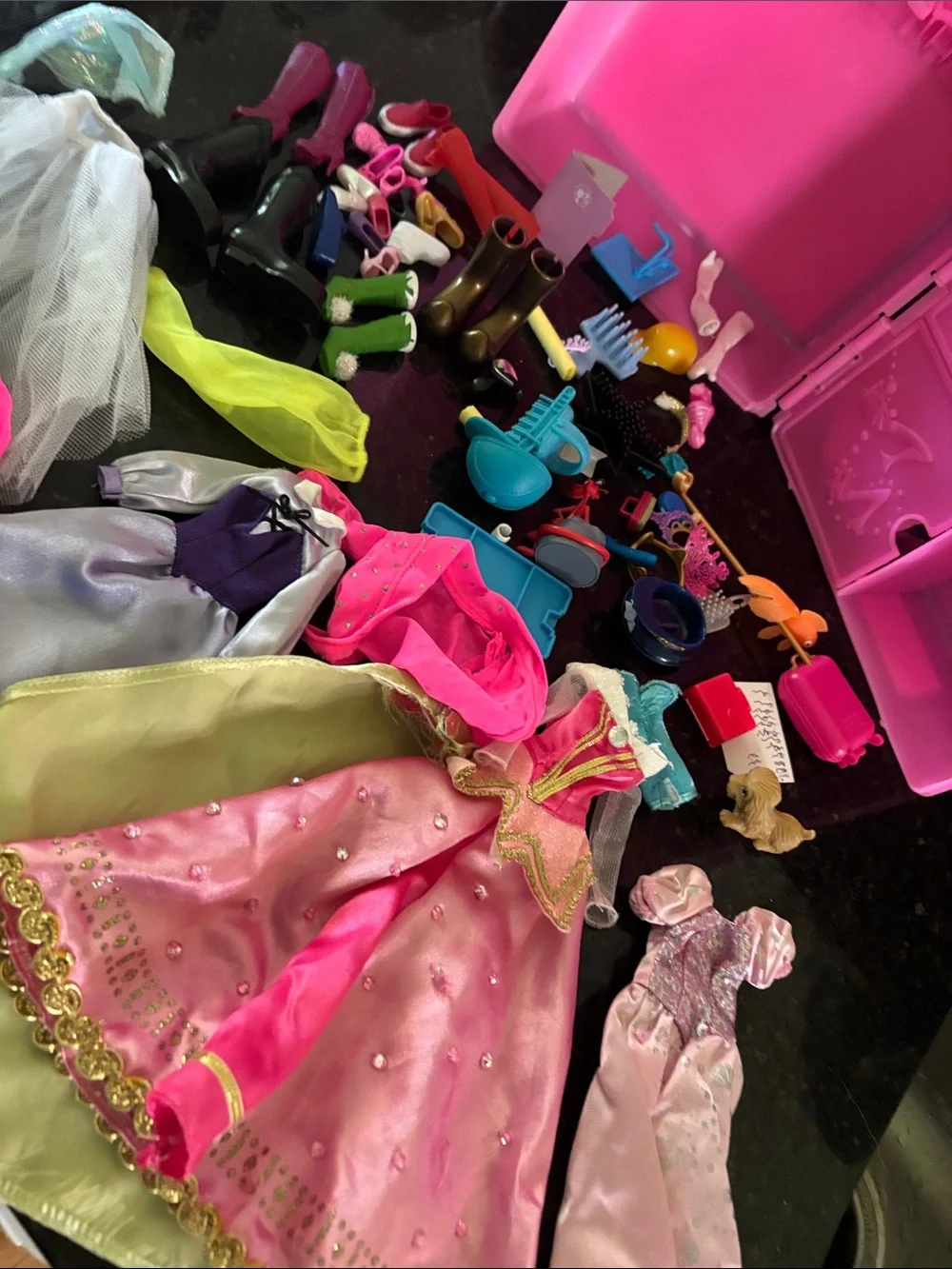 Barbie Pink and Black Doll Case Plus
